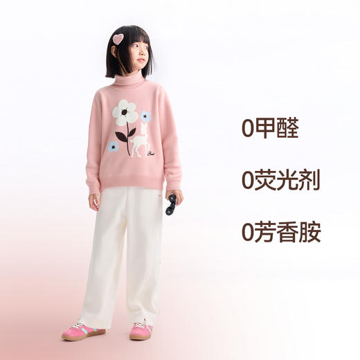 女童高翻领长袖针织衫冬季新款安奈儿童装EG544638 商品图2