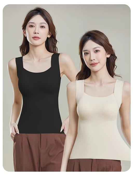 D102067内里薄绒面料软糯内置杯垫保暖背心美背 商品图5