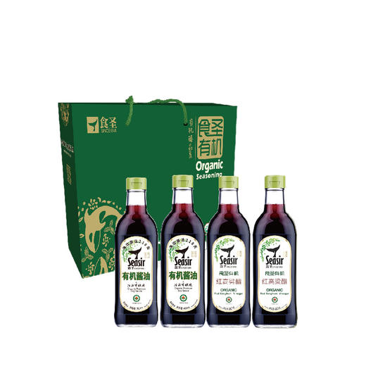 食圣有机酱油醋2+2礼盒(食圣有机酱油480ml+食圣有机红高粱醋480ml) 商品图0