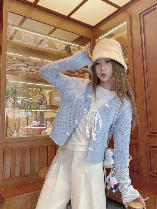 【179元任选2件】最后一波现货！蝴蝶结绑带设计针织衫 商品图8