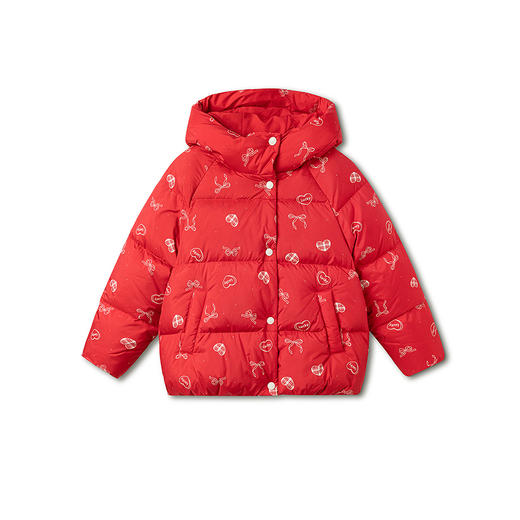 【balaOne】巴拉巴拉童装儿童羽绒服女童2025新款春装拜年服甜美 商品图4