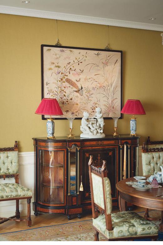 【已售】独角鹿西洋古董 20世纪初中国出品「富贵孔翠」传统东方花鸟主题粤绣挂屏 商品图0