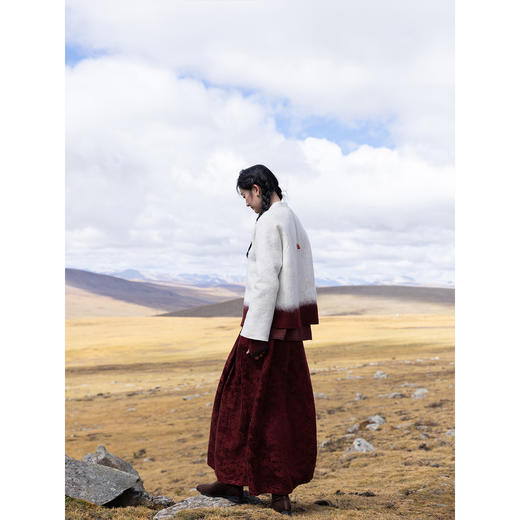 牧衣游原创渐变色佰分佰羊毛毡外套 限量福利款 月绊不支持会员折 商品图3