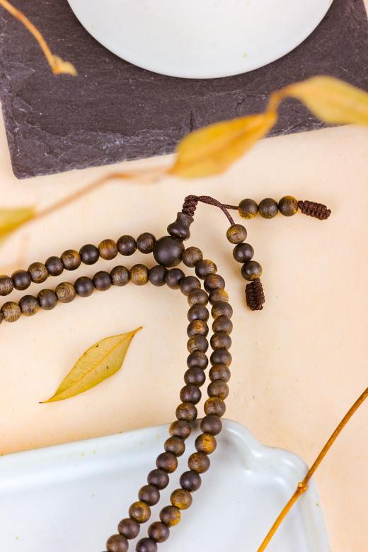 【毕业款·沉水级圆珠多圈手串】四大名香之首’ 惠东原产“沉香母树之乡” “木中黄金”绿棋楠 一物一证、深圳国检、扫码验真 （直供价：9980元） 商品图4