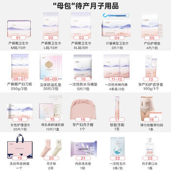 十月结晶待产包40件套春夏产妇入院全套母子组合孕产用品坐月子孕妇礼物 商品图1