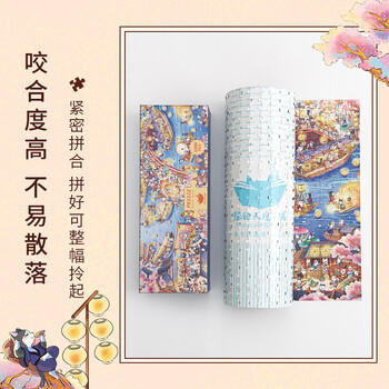 猫的天空之城拼图成年人拼图1000片狸猫上河图古风国风高级拼图生日女生节礼物 商品图4