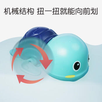 马丁兄弟婴儿洗澡玩具宝宝游泳戏水玩水发条玩具儿童 小乌龟3只装 商品图3