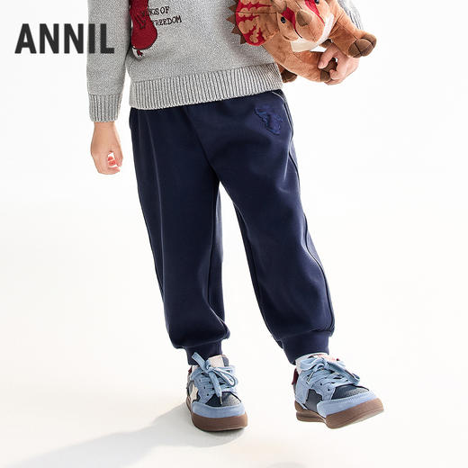 【实体店同款】男童全腰针织夹裤冬季新款安奈儿童装XB546025 商品图2