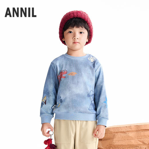 【实体店同款】男童圆领长袖卫衣冬季新款安奈儿童装XB541068 商品图0