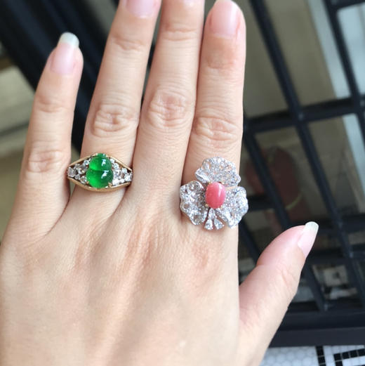 火烈鸟粉色海螺珠戒指〔1.95ct〕 商品图4