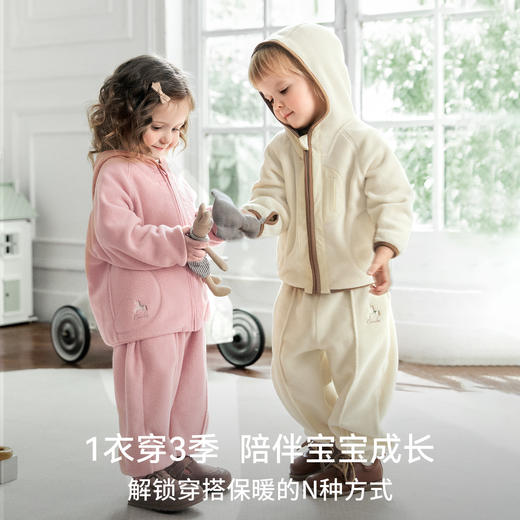 【宝宝服饰】嫚熙童装儿童摇粒绒外套秋冬保暖男女童宝宝百搭外套 商品图4