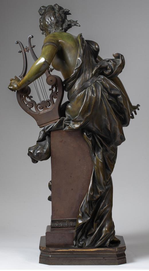 独角鹿西洋古董 19世纪中期法国雕塑名家Albert Ernest Carrier Belleuse设计出品青铜人物雕塑《旋律》 商品图3