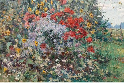 独角鹿西洋古董 19世纪末20世纪初比利时画家Victor Wagemaekers签名创作乡野风景主题布面油画 商品图2