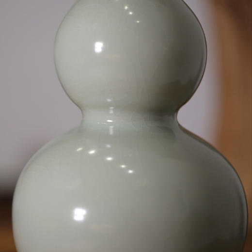 问鼎汝瓷/鼎峰系列/天青/老款/葫芦瓶（中）（收藏款） 商品图1