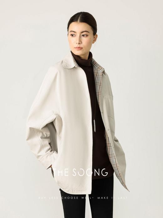 THESOONG| 间隙之光 | 棉的呼吸建筑拼接宽松夹克外套HBWT7540 商品图3