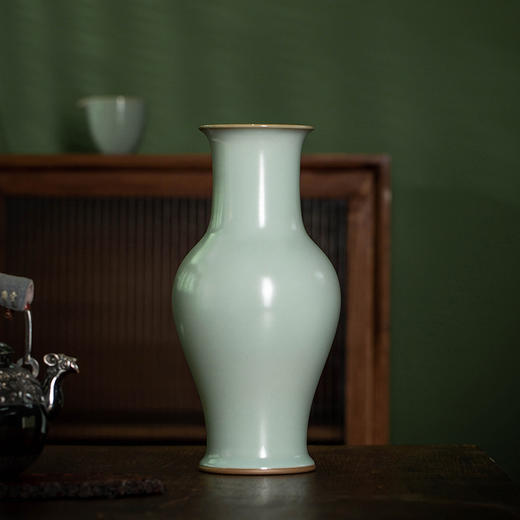 问鼎汝瓷/鼎峰系列/天青辛丑/精工款/泉吟瓶 商品图0