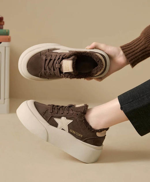 HF厚底加绒休闲保暖星星板鞋(LH)(LD)-纪念日百货167694542 商品图1