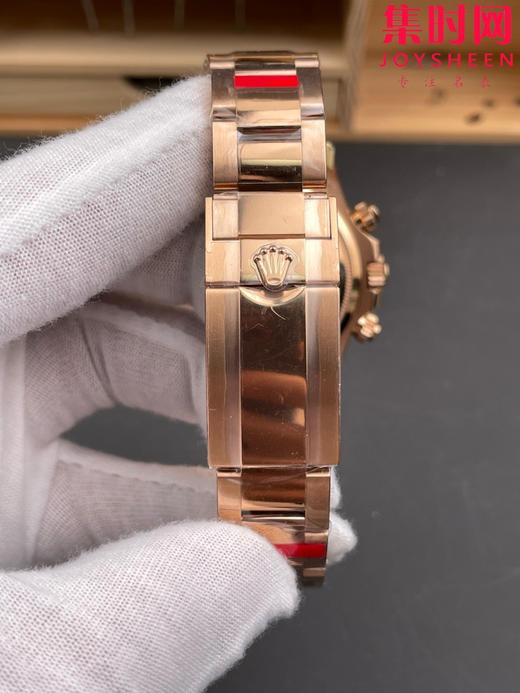 劳力士宇宙计型m126505 VS迪通拿4131配重版 VS配重版全玫金黑盘钻面 新款包边迪通拿 丹东4131一体机 男士腕表 表径40mm 商品图7