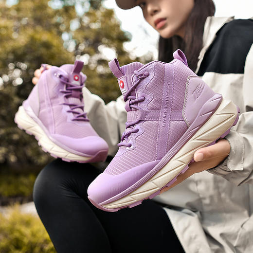 【159秒杀！中高帮！带防伪注册卡】瑞士军工SWISS MILITARY时尚情侣户外徒步登山运动鞋靴 SM8315 商品图10