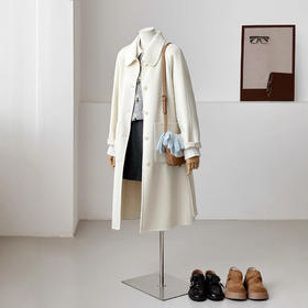 【香颂假日】韩系氛围优雅气质时尚百搭休闲长款羊毛大衣