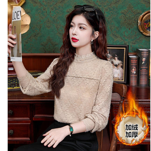 KQL 323H954法式时尚蕾丝衫洋气上衣 商品图3