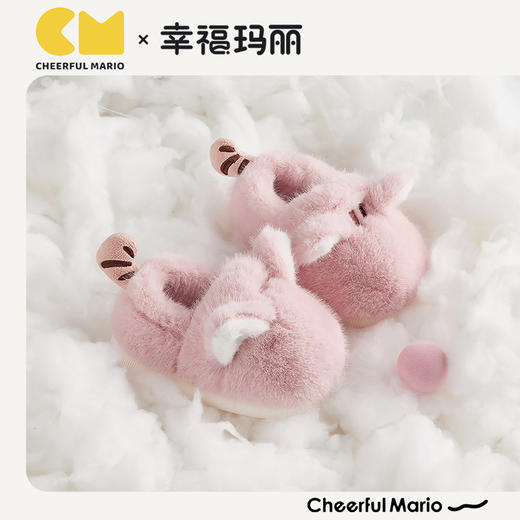 幸福玛丽儿童猫咪棉拖鞋25WINRC-611粉色/卡其色170#-210# 商品图5