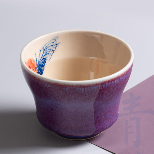 问鼎钧瓷/梦鼎/鹅黄青花/精工款/馥郁杯(柿事如意) 商品图2