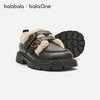【balaOne】巴拉巴拉女童公主鞋黑色小皮鞋春秋2025新款仿羊羔毛 商品缩略图1