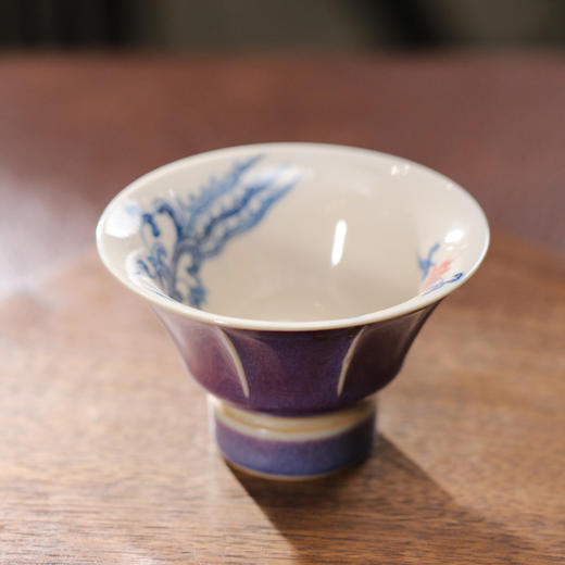 问鼎钧瓷/梦鼎/鹅黄青花/精工款/绪风杯(凤穿莲) 商品图1