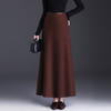 MYX松紧腰毛呢通勤鱼尾裙高腰修身气质长裙2025年冬款时尚优雅半身裙 商品缩略图1