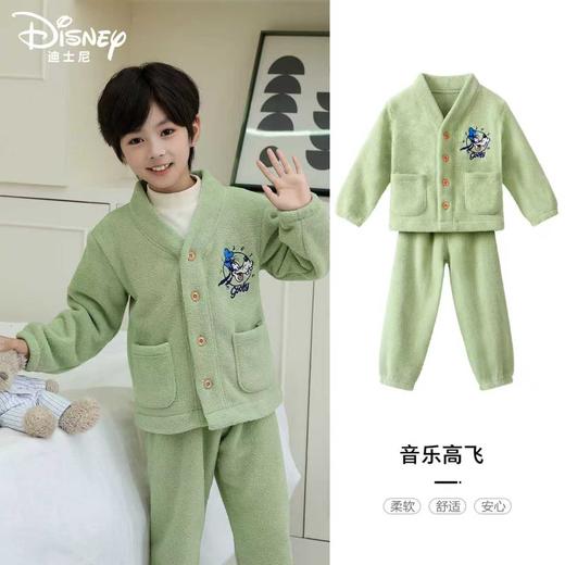 【迪士尼disney泡芙绒儿童居家服】这个款绝对要爆迪士尼A类儿童泡芙绒套装睡衣家居服 商品图4
