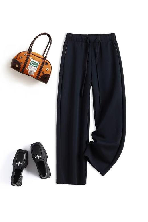 LS竹纤维女士高奢砂洗直筒裤16001 商品图3