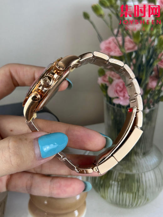 劳力士宇宙计型m126505 VS迪通拿4131配重版 VS迪通拿配重版 全玫金黑盘 新款包边迪通拿 丹东4131一体机 男士腕表 表径40mm 商品图3