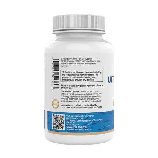 UGN 升级960高纯rTG鱼油软胶囊，rTG结构，金标，IFOS批次认证（120粒/瓶）减塑无瓶口外塑膜 商品图3