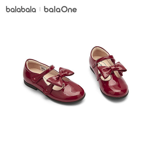 【balaOne】巴拉巴拉女童公主鞋蝴蝶结英伦风小皮鞋2025新款春秋 商品图4