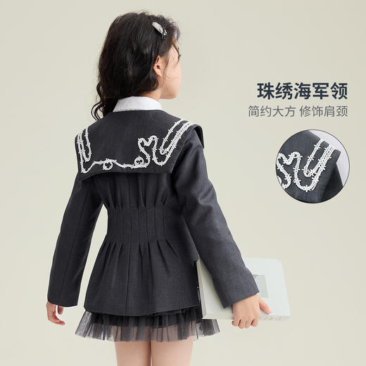 珠绣海军领外套 商品图3