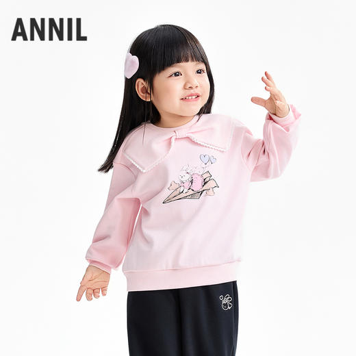 【实体店同款】女童圆领长袖卫衣冬季新款安奈儿童装XG541039 商品图1