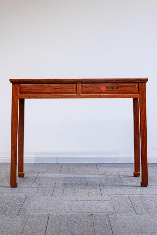 红桥红  家具严选  缅甸花梨(大果紫檀）  【98 马蹄腿双抽屉 小书桌】 商品图6
