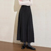 西遇韩系百搭百褶裙女冬季新款高腰显瘦大裙摆通勤长款半身裙H0055348 商品缩略图0