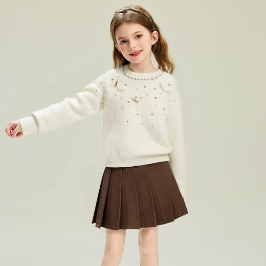 蝴蝶结烫钻毛衣 商品图3