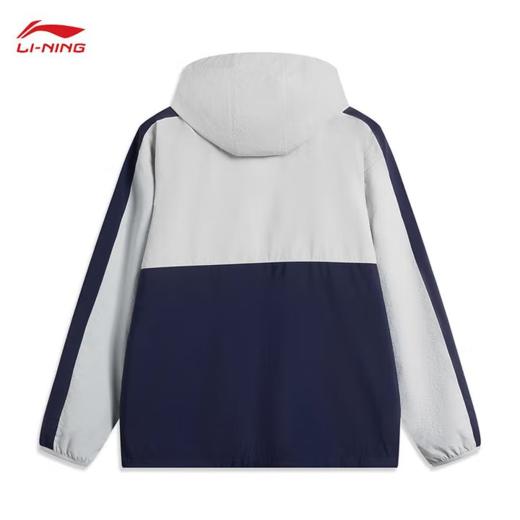 李宁男子2025春季连帽健身风衣运动外套AFDV175-2 商品图1