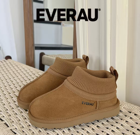 EVERAU羊皮毛一体儿童雪地靴冬季新款短靴EA3194K
