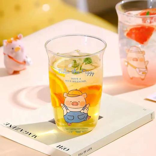 4楼Eubelle欧蓓 川岛屋&lulu猪联名 高硼硅玻璃杯500ml 咖啡啤酒果汁牛奶杯 活动价：19.9元 商品图3