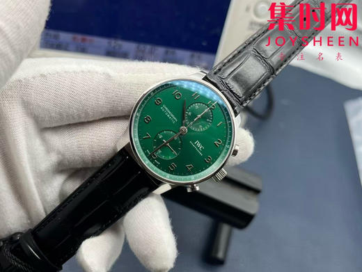 新品 IWC万国表 ZF葡萄牙系列IW371615 葡计透底 新款葡计背透款 绿海王 男士腕表 丹东7750机 商品图2