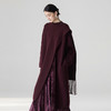 【林栖设计小店】优雅羊绒开衫不规则流苏百搭显瘦2025秋冬新款中长款大衣1954053 商品缩略图0