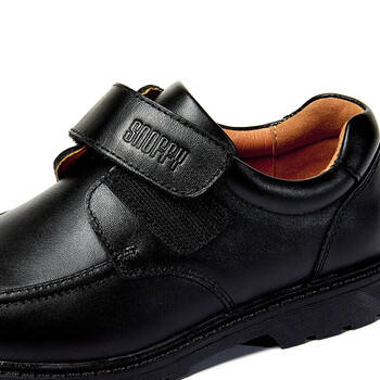 斯纳菲男童皮鞋春季头层牛皮男学生校园黑皮鞋中大童舒适演出鞋黑色36 商品图7