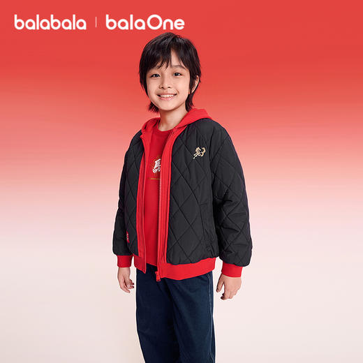 【balaOne】巴拉巴拉童装儿童外套男女童2025年新款春装棉服拼接 商品图2