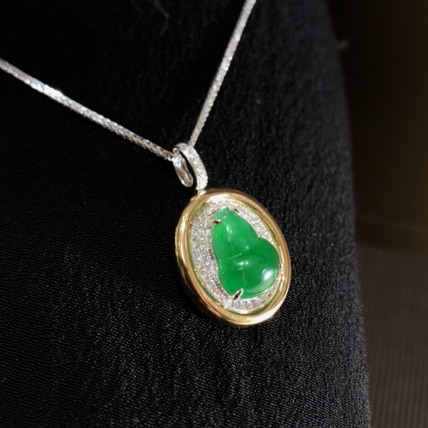 浓色满绿葫芦挂件