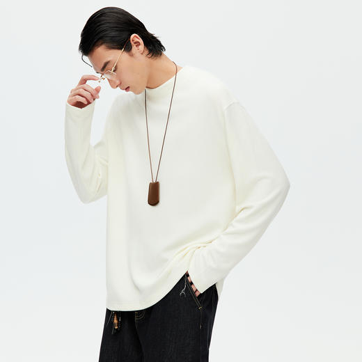 NPC潮牌领口字母印花双面绒长袖T恤半高领打底衫新上新NP58TL20 商品图2