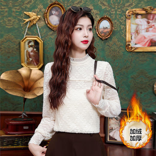 KQL 323H954法式时尚蕾丝衫洋气上衣 商品图2